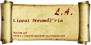 Lippai Annamária névjegykártya