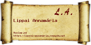 Lippai Annamária névjegykártya